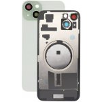 Kryt Apple iPhone 15 Plus Sklo Zadního Housingu + Sklíčko Kamery + Kovová Destička + Magsafe Magnet zelený – Zboží Mobilmania