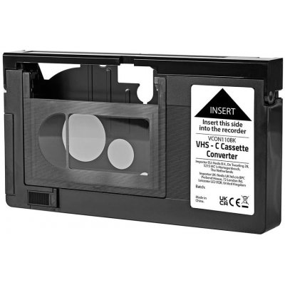 NEDIS kazetový adaptér VHS-C na VHS/ Plug and play/ černý