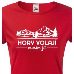 triko Hory volají musím jít červená