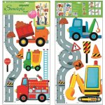 Anděl Přerov Samolepky na zeď dětský metr silnice s auty 70x33cm AP10098 – Zboží Dáma