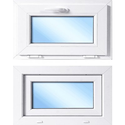 OknaDvereNaMiru.cz Plastové okno sklopné, bílá / bílá, 80x40 cm – Sleviste.cz