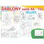 Radost v písku Sada šablon 11x A6 pro kluky – Zboží Dáma