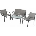 Textilomanie Zahradní set LOUNGE s křesly, lavicí a stolkem, šedý – Sleviste.cz