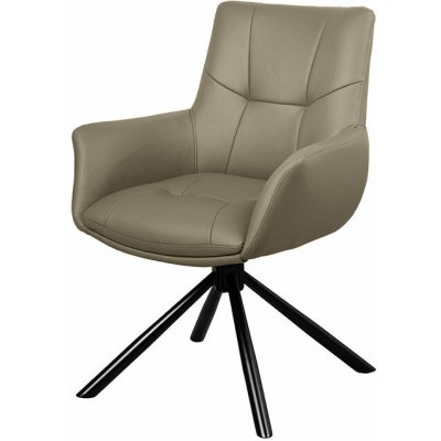 Interior De Signature taupe / černá pravá kůže otočná 2 ks – Sleviste.cz