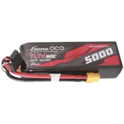 Gens ace G-Tech 5000mAh 11.1V 60C 3S1P Short-Size Lipo With XT60 Plug – Sleviste.cz