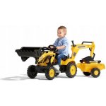 FALK Šlapací traktor 2076N Komatsu s nakladačem rypadlem a vlečkou – Hledejceny.cz