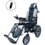 Zoela 6005AR Elektrický skládací vozík s automatickým polohováním nohou i opěrky Stříbrný rám Šedé polstrování – Zboží Dáma