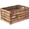 Úložný box ČistéDřevo Opálená dřevěná bedýnka 60 x 30 x 30 cm