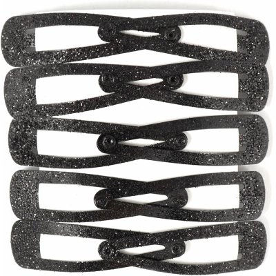 Černé sponky do vlasů se třpytivým posypem 10 ks – Hledejceny.cz
