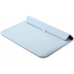 SES 2v1 Pouzdro s magnetem a stojánkem z ekokůže pro Apple MacBook Air 15,3" (2023, M2) - světle modré 12861 – Sleviste.cz