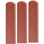 Plotovky plastové s půlkulatou hlavou, barva cihlová 78 x 21, výška 1,2 m, balení 1 ks – Hledejceny.cz