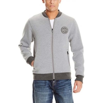 BENCH Bonded Bomber Sweatjacket Light Grey Marl Winter MA1052 – Zboží Mobilmania