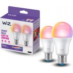 WiZ SET 2x LED žárovka E27 A60 8W 60W 806lm 2200-6500K RGB IP20, stmívatelná – Hledejceny.cz