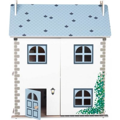 KidLand Dřevěný domeček pro panenky PC-9186 modrá – Zboží Dáma