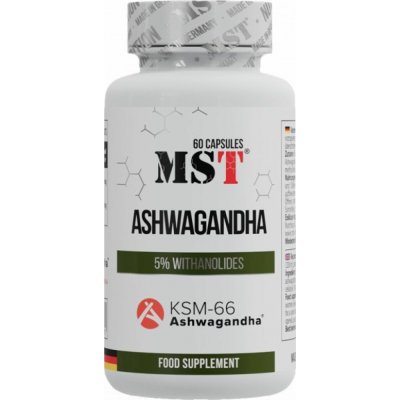 MST Nutrition Ashwagandha KSM-66 60 kapslí – Hledejceny.cz