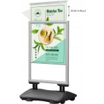 A-Z Reklama CZ Venkovní stojan Windtalker Slide-in WindPro na plakát formátu A0 - Stříbrný – Zboží Živě