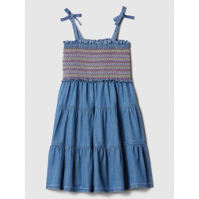 GAP Baby chambray midi šaty Modrá – Zboží Dáma