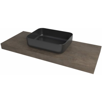 Naturel Dolce deska pod umyvadlo 123,5 x 8 x 50 cm Beton Chicago tmavě šedá mat DO12050BCS – Zboží Dáma