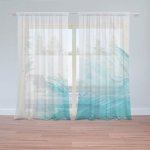 Sablio Záclony Abstraktní barvy: 2ks 150x250cm – Hledejceny.cz