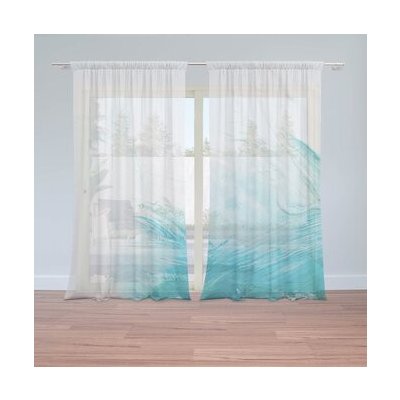 Sablio Záclony Abstraktní barvy: 2ks 150x250cm – Hledejceny.cz