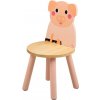 Dětský stoleček s židličkou Tidlo dřevěná židle prasátko