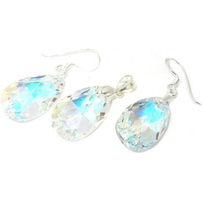 Šperky Nina Souprava Swarovski elements Kámen slza set ag H 021 – Zboží Dáma