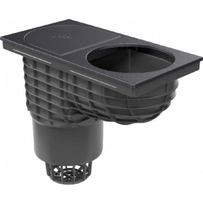 Chuděj Kanalizační vpusť spodní DN 160 KV 160 925 černá – Sleviste.cz