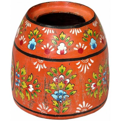 Sanu Babu Stará váza ze dřeva, ručně malovaná, 33x33x31cm (3S) – Hledejceny.cz