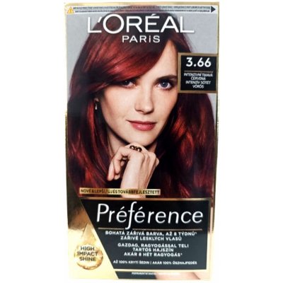 L'Oréal Féria Preférence P37 Intenzivní velmi tmavě červená – Sleviste.cz
