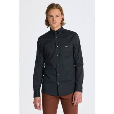 Gant košile reg poplin shirt černá – Zboží Mobilmania