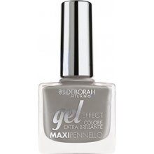 Deborah Gel Effect Nail Enamel gelový lak na nehty 44 Dark Grey 11 ml