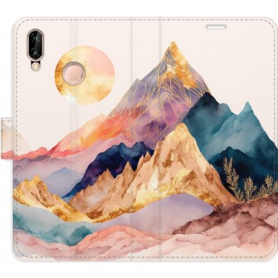 Pouzdro iSaprio Flip s kapsičkami na karty - Beautiful Mountains Huawei P20 Lite – Zboží Mobilmania