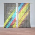 Záclony Pruhová abstrakce: 2 ks - 150x250 cm - Sablio – Hledejceny.cz