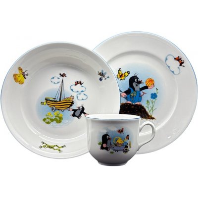 Thun 1794 Dětská porcelánová sada Krtek a loďka 3 ks – Zboží Dáma