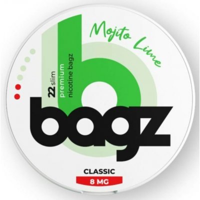 Bagz MOJITO LIME Mojito a limetka 8 mg 22 sáčků – Zboží Dáma