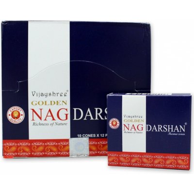 Vijayshree Vonné kužely Golden Nag Darshan 10 ks – Sleviste.cz