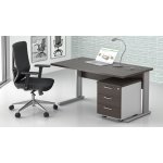 NABYTEK-DESIGNOVY.CZ - ZEP 1.2 07 Sestava kancelářského nábytku Komfort 1.2 kaštan/šedá – Zboží Dáma