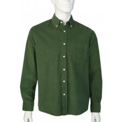 Hardstone pánská manšestrová košile M48010 ZE2 zelená – Zboží Mobilmania