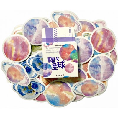 Sada samolepek - Barevné planetky (45ks) – Hledejceny.cz