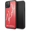 Pouzdro a kryt na mobilní telefon Apple Karl Lagerfeld Hard Case Signature Glitter iPhone 11 Pro červené