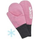 Esito Zimní palcové rukavice softshell s beránkem antique pink