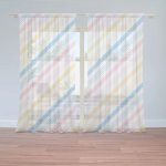 Sablio Záclony Tříbarevné pruhy: 2ks 150x250cm – Zboží Mobilmania