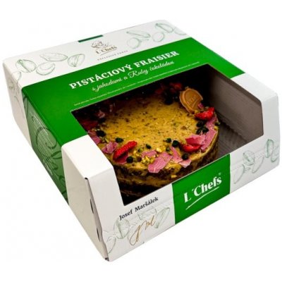 L'Chefs Pistáciový Fraisier s jahodami a ruby čokoládou 0,6 kg – Zboží Dáma