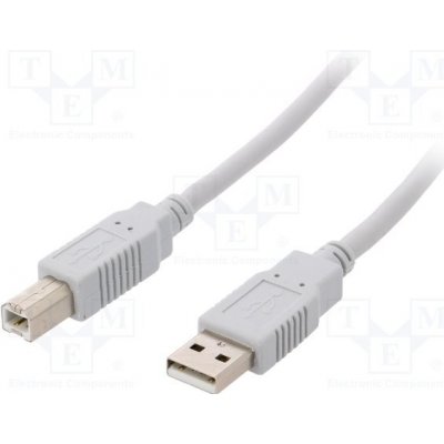 BQ Cable BQC-USB2AB/2 USB 2.0, USB A vidlice, USB B vidlice, 2m, světle šedý – Hledejceny.cz