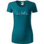 EKG rodina kluk holka Dámské triko z organické bavlny Origin GOTS Petrolejová – Hledejceny.cz