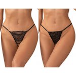 Obsessive Bianca 2 pack Crotchless Thong Black – Zboží Dáma