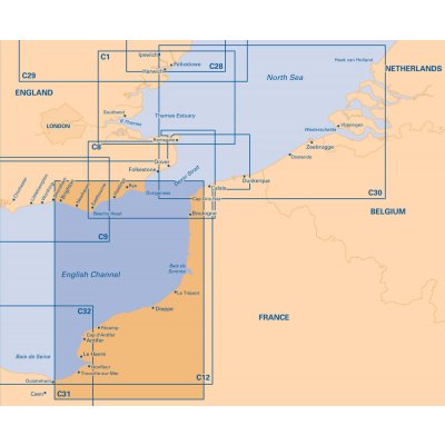 Námořní mapa Imray C31 Dover Strait to Le Havre IMC31