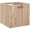 Úložný box 5five Simply Smart Skladovací krabička v barvě přírodního dřeva, 31 x 31 cm.