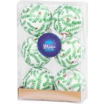 MagicHome Strend Pro Gule 6 ks biele s ornamentom matné s dekoráciou na vianočný stromček 8 cm – Zboží Dáma
