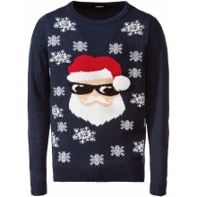 Livergy pánský vánoční svetr s LED navy modrá
